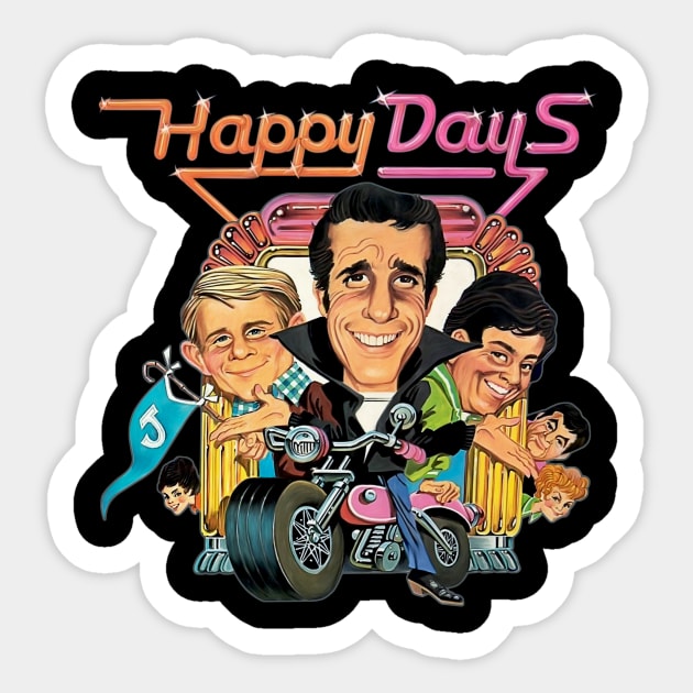 The Fonz vintage Sticker by Trazzo